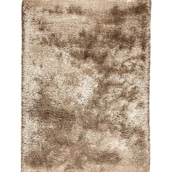 Best Unamourdetapis Tapis shaggy fait main motif uni ADORE 2, noisette
