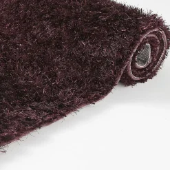 Discount Unamourdetapis Tapis shaggy fait main motif uni MALAIDORY, violet