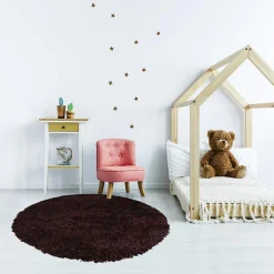 Discount Unamourdetapis Tapis shaggy fait main motif uni MALAIDORY, violet