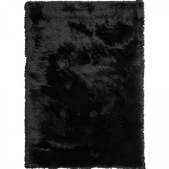 Unamourdetapis Tapis shaggy fait main motif uni SG FIN, noir* Tapis Intérieur|Tapis Pour Salon