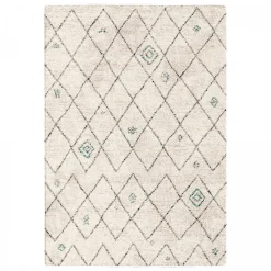Unamourdetapis Tapis shaggy tissé motif berbère AMORE 2, écru, bleu* Tapis Persan Et Berbère