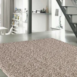 Discount Unamourdetapis Tapis shaggy tissé motif uni SG LOCA, beige