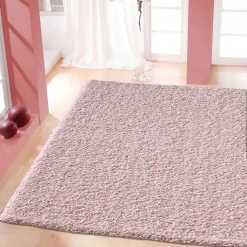 Unamourdetapis Tapis shaggy tissé motif uni SG LOCA, rose clair* Tapis Pour Chambre