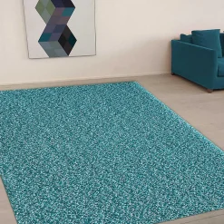 Unamourdetapis Tapis shaggy tissé motif uni SG LOCA, bleu* Tapis Pour Chambre