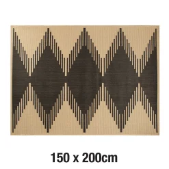 Outlet JBY Creation Tapis tissé plat Izel ethnique naturel L.200 x l.150 cm