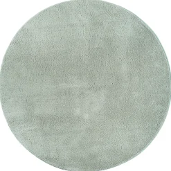 The Carpet Tapis uni antidérapant lavable Vert - 200 cm Ronde - RELAX* Tapis Intérieur|Tapis Pour Salon