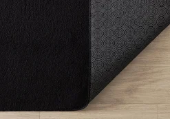The Carpet Tapis uni antidérapant lavable Noir - 200 x 280 cm - RELAX* Tapis Pour Salon