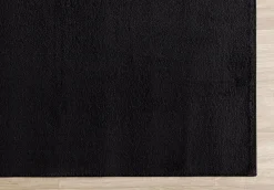 The Carpet Tapis uni antidérapant lavable Noir - 200 x 280 cm - RELAX* Tapis Pour Salon