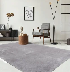 The Carpet Tapis uni antidérapant lavable Gris - 120 x 160 cm - RELAX* Tapis Intérieur|Tapis Pour Chambre