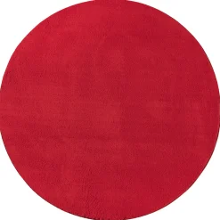 The Carpet Tapis uni antidérapant lavable Rouge - 200 cm Ronde - RELAX* Tapis Intérieur