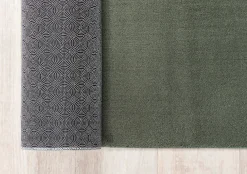 The Carpet Tapis uni antidérapant lavable Forêt - 200 cm Ronde - RELAX* Tapis Intérieur