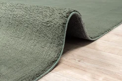 The Carpet Tapis uni antidérapant lavable Forêt - 200 cm Ronde - RELAX* Tapis Intérieur