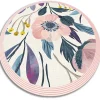 Sale Tulup Tapis vinyle rond pour l'entrée fi140 cm Facile d'entretien Fleurs