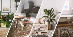 Sale Tulup Tapis vinyle rond pour l'entrée fi140 cm Facile d'entretien Fleurs