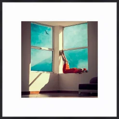 Sale Ceanothe Tirage sous-verre encadré room with a view 60x60 cm Fabriqué en France