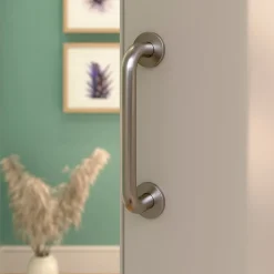 Sale GoodHome Tirant de porte Golvin acier gris L.22 x H. 24,6 cm