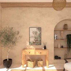 Atmosphera Créateur D'Intérieur Toile imprimée Alyssa - bois - 60x90 cm - Atmosphera* Tableau Déco