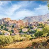 Outlet Dada Art Toile imprimée Corsica montée sur châssis bois en pin 50x100 cm