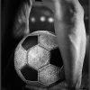 Best Dada Art Toile imprimée Foot Ball montée sur châssis bois en pin 50x70 cm
