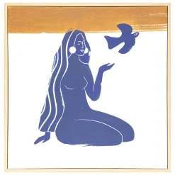 Online Atmosphera Créateur D'Intérieur Toile imprimée Melody 45x45cm bleu - Atmosphera