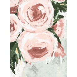 Best Dada Art Toile peinte couleur Main Pivoine orientation portrait l.70 x H.100 x ép.3 cm