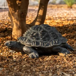 Outlet Atmosphera Créateur D'Intérieur Tortue déco extérieur Francky H.21,5cm résine gris - Atmosphera