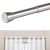 Online Storesdeco Tringle à rideau extensible à pression 28 mm Argentée (120-210 cm)