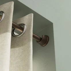 Sale GoodHome Tringle à rideau Kozani métal effet bronze cuivré Ø19 x L.150cm