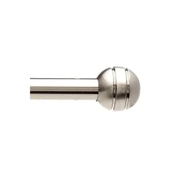 Ateliers 28 TRINGLE À RIDEAU RONDE CHROME MAT - EMBOUTS BOULE* Tringle À Rideau À Composer
