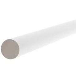 Online GoodHome Tringle à rideau Volos métal blanc et bois Ø28 x L.200cm