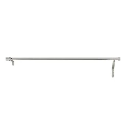Discount GoodHome Tringle à rideaux Athens effet nickel gris satin L.100/100cm