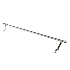 Discount GoodHome Tringle à rideaux Athens effet nickel gris satin L.100/100cm