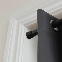 GoodHome Tringle à rideaux extensible Araxos noir mat L.90/120cm* Barre À Rideau Extensible