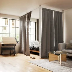 Umbra Tringle à rideaux extensible et séparateur de pièce en métal blamc* Barre À Rideau Extensible