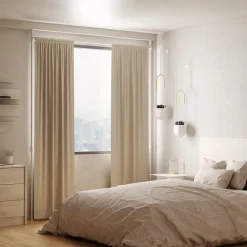 Umbra Tringle à rideaux extensible et séparateur de pièce en métal blamc* Barre À Rideau Extensible