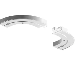 Tringle déco Retour droite 1 voie 130x130mm pour rail PVC* Rail À Rideaux