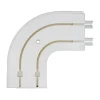 Tringle déco Retour gauche 2 voies 150x150mm pour rail PVC* Rail À Rideaux