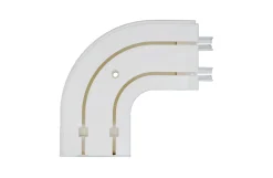 Tringle déco Retour gauche 2 voies 150x150mm pour rail PVC* Rail À Rideaux