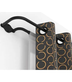 Online Autres Tringle double incurvée extensible noir mat D19/16 mm / 140 à 220 cm