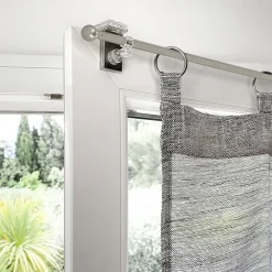 Discount Mobois Tringle extensible à boules (60-100 cm - Gris Foncé)