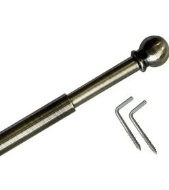 Secodir Tringle Extensible Boule diamètre 8 mm - 40 à 70 cm* Barre De Rideau Pour Vitrage