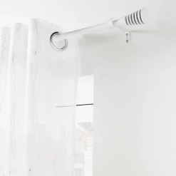 Douceur D'Intérieur Tringle extensible en en kit avec embout évasé (120-210 cm - Blanc)* Barre À Rideau Extensible