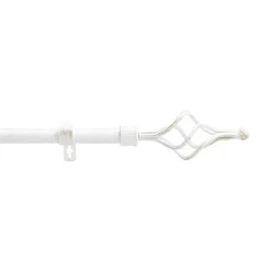 Douceur D'Intérieur Tringle extensible en kit patiné (120-210 cm - Blanc)* Barre À Rideau Extensible