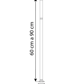 Douceur D'Intérieur Tringle extensible entre 2 murs sans percage Noir - 60 à 90 cm - Noir* Barre À Rideau Extensible