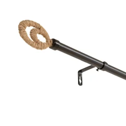 Atmosphera Créateur D'Intérieur Tringle natura Elli210-380, noir en métal - Atmosphera* Kit De Barre De Rideau