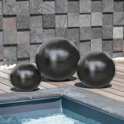 Wanda Collection Trio boules déco design noires* Statue Décorative