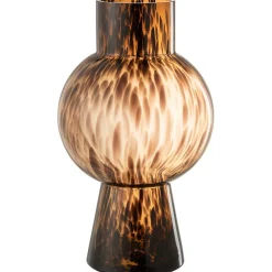 Clearance J-Line Vase boule en verre marron 25x25x46 cm
