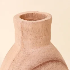 Hot Ornami Vase bouteille en bois 20cm, Zen