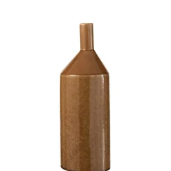 Sale J-Line Vase bouteille en céramique marron 14x14x42 cm