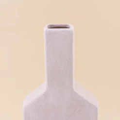 Ornami Vase bouteille géométrique en grès 48cm* Vase Décoratif